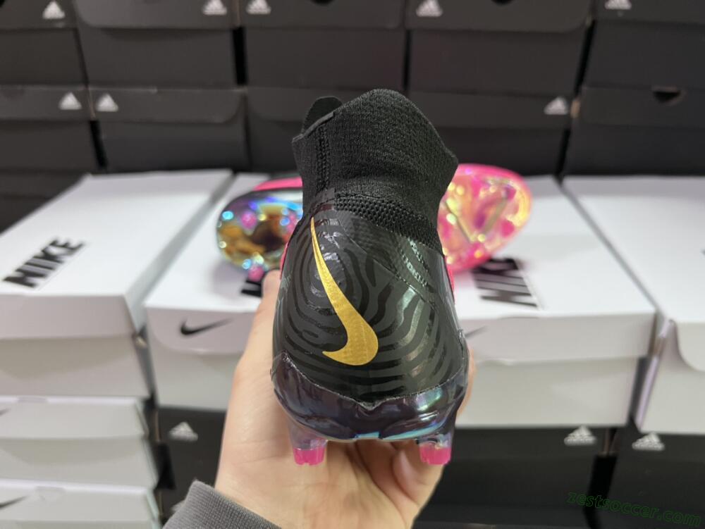 Nike Phantom GX Elite DF Link FG High-Tops Soccer Cleats - Pink/Black