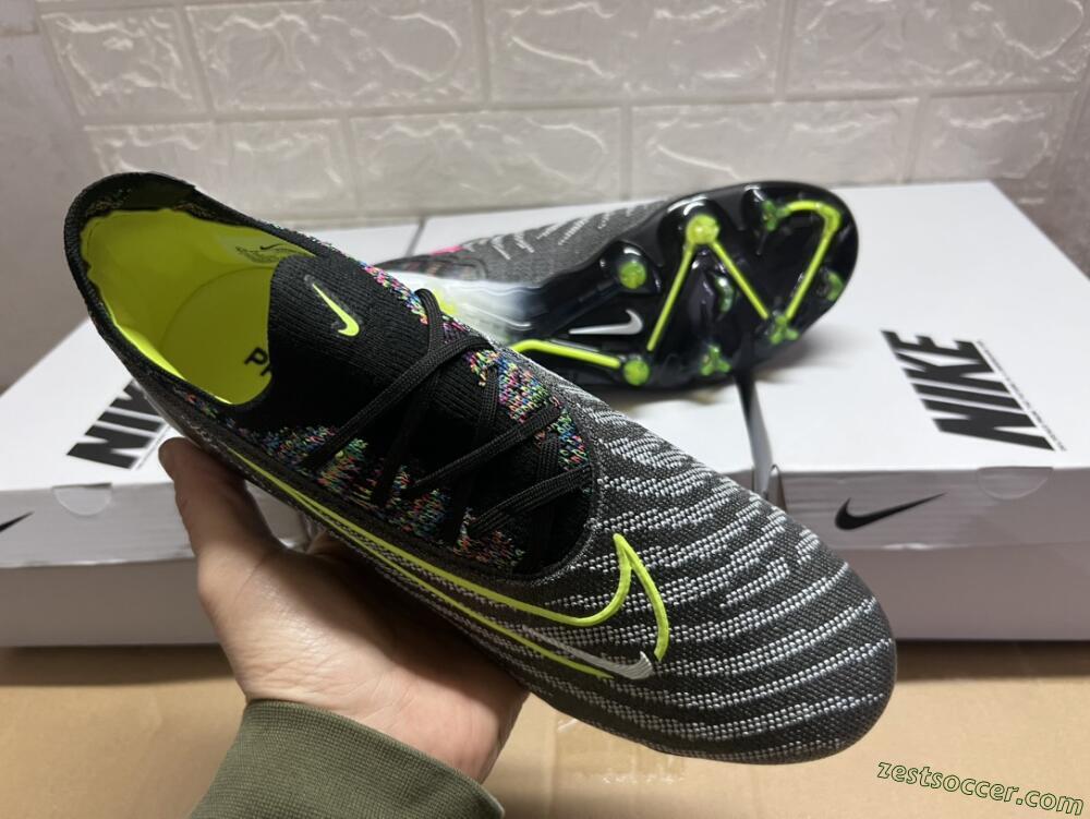 Nike Phantom GX Elite FG Low-Tops Soccer Cleats - Grey/Rainbow