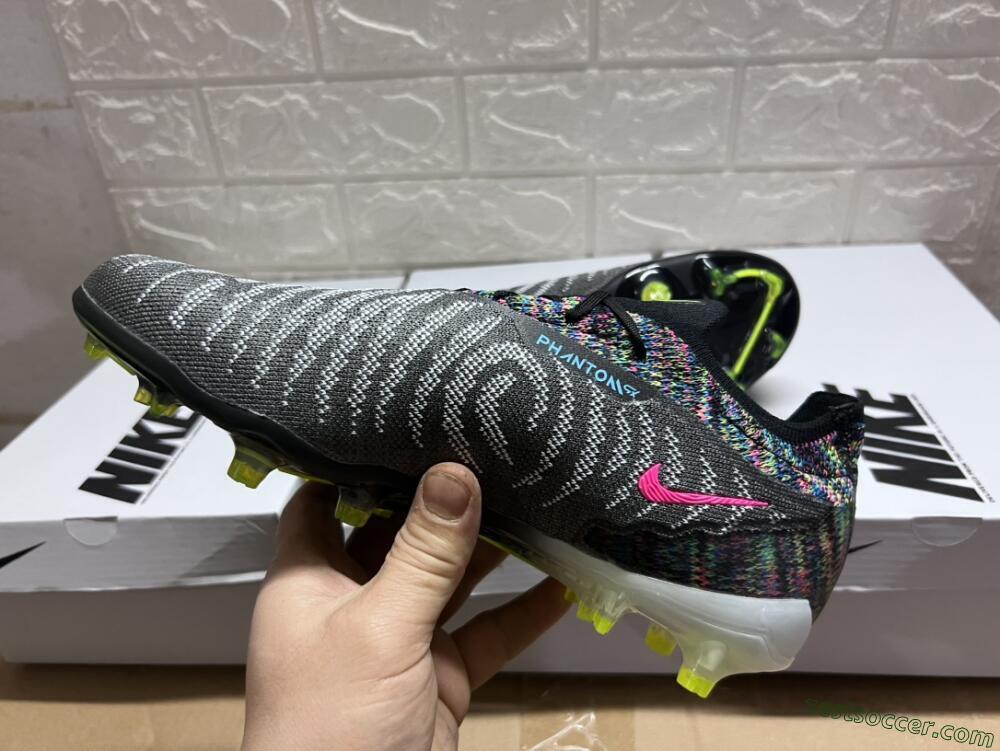 Nike Phantom GX Elite FG Low-Tops Soccer Cleats - Grey/Rainbow