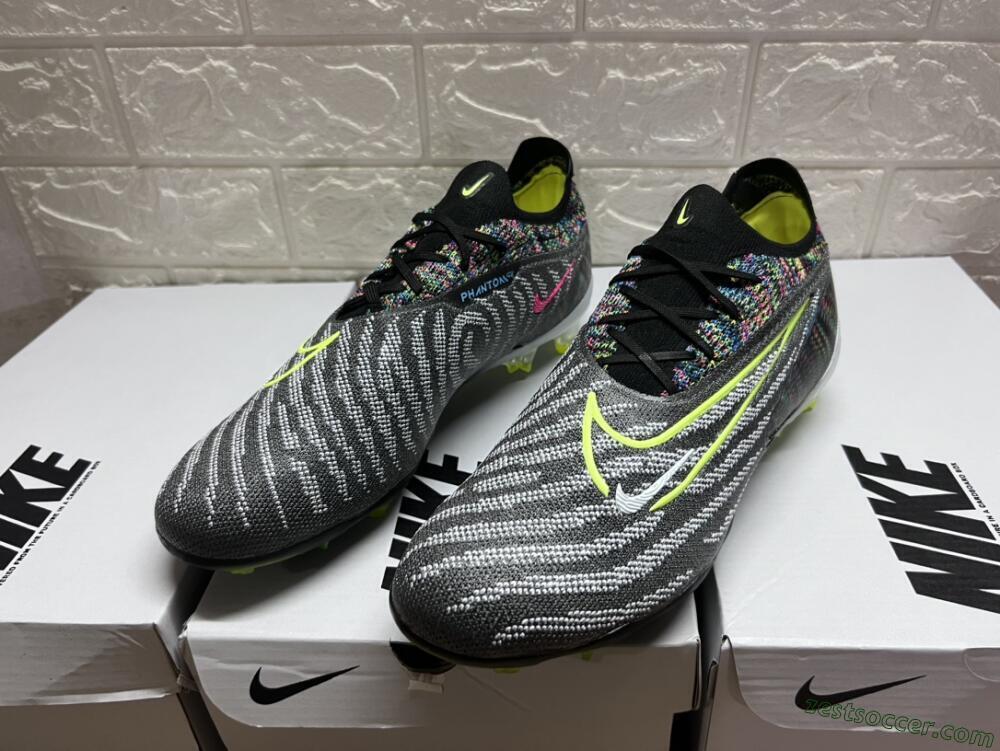 Nike Phantom GX Elite FG Low-Tops Soccer Cleats - Grey/Rainbow
