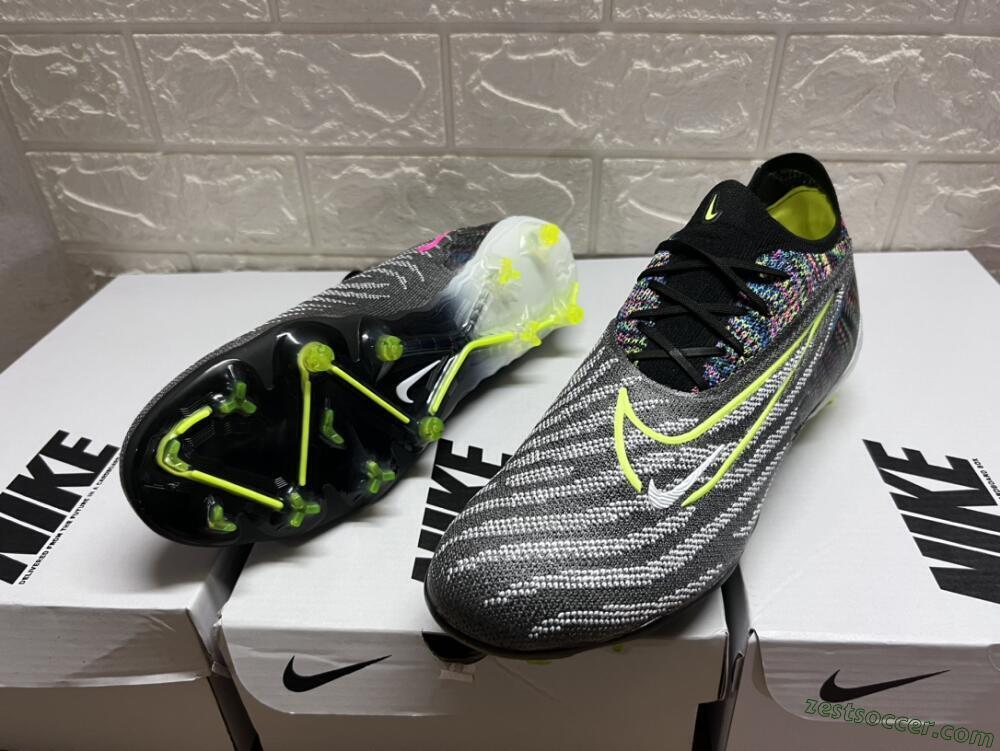 Nike Phantom GX Elite FG Low-Tops Soccer Cleats - Grey/Rainbow