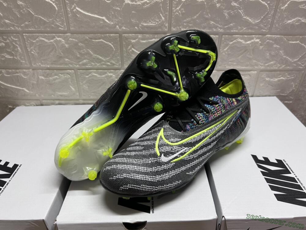 Nike Phantom GX Elite FG Low-Tops Soccer Cleats - Grey/Rainbow