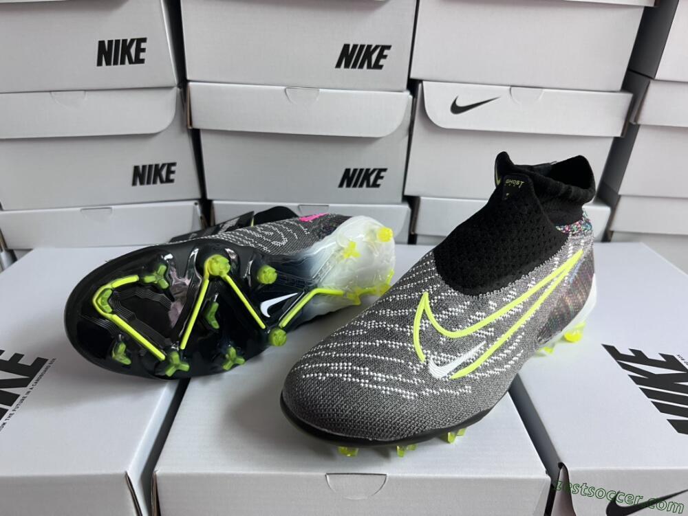 Nike Phantom GX Elite DF FG High-Tops Soccer Cleats - Black/Rainbow