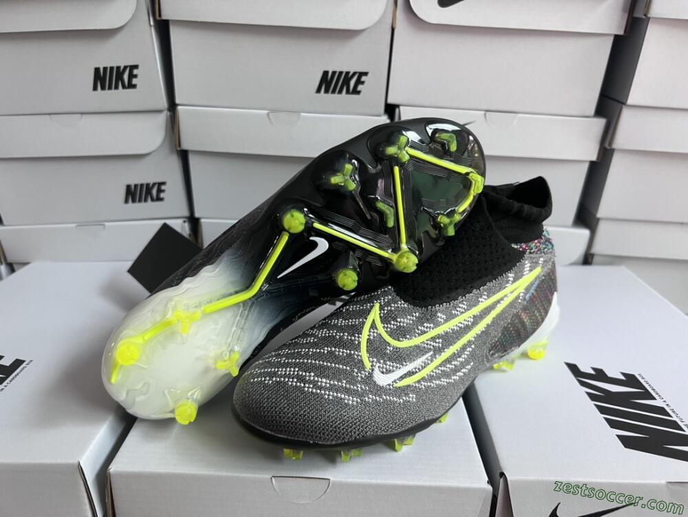 Nike Phantom GX Elite DF FG High-Tops Soccer Cleats - Black/Rainbow