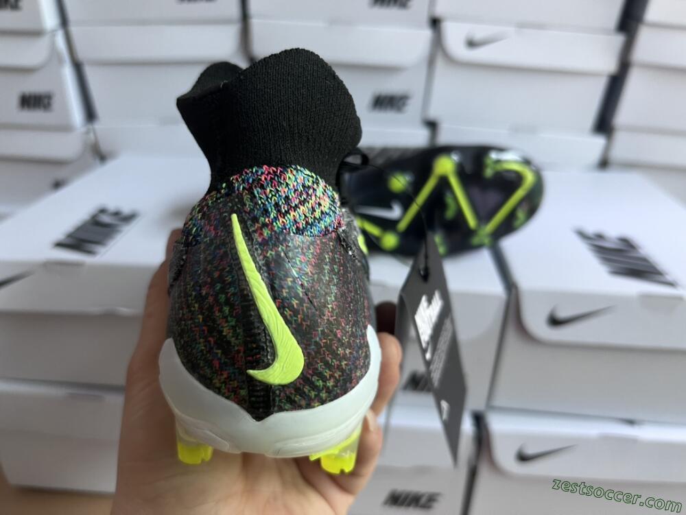 Nike Phantom GX Elite DF FG High-Tops Soccer Cleats - Black/Rainbow