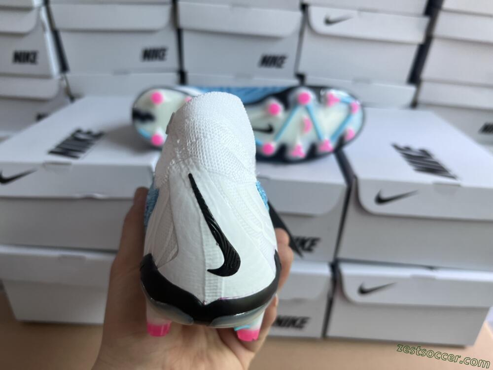 Nike Phantom GX Elite FG Low-Tops Soccer Cleats - Blue/White/Pink