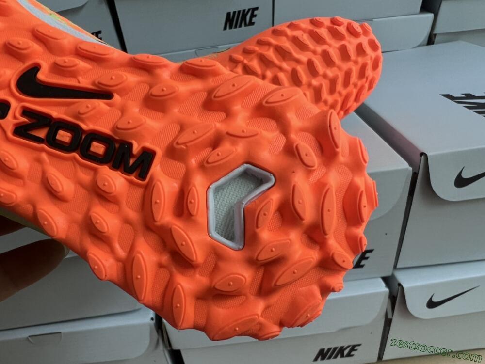 Nike Air Zoom Mercurial Vapor 15 Elite TF Low-Tops Soccer Shoes - Green/Black/Orange