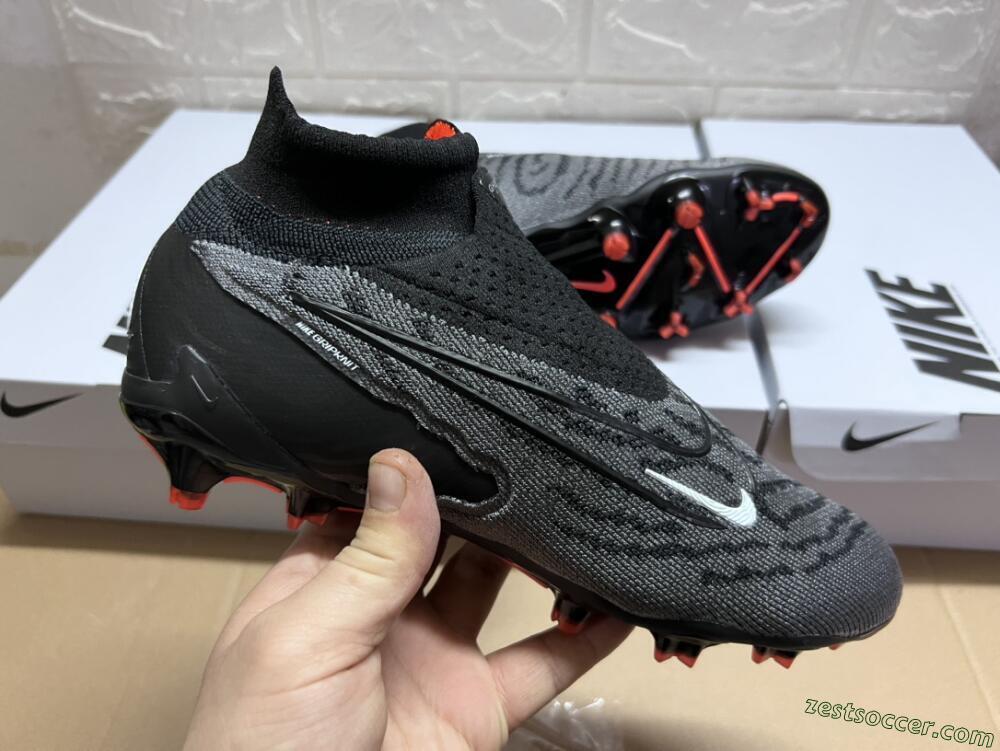 Nike Phantom GX Elite DF FG High-Tops Soccer Cleats - Black/White