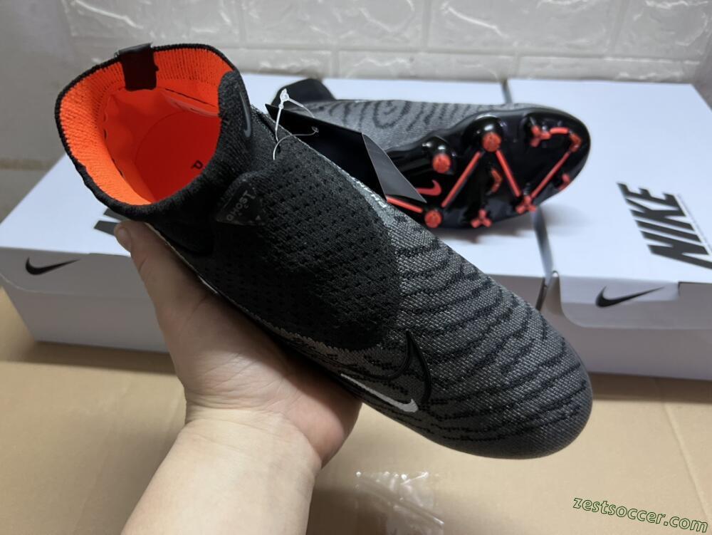 Nike Phantom GX Elite DF FG High-Tops Soccer Cleats - Black/White