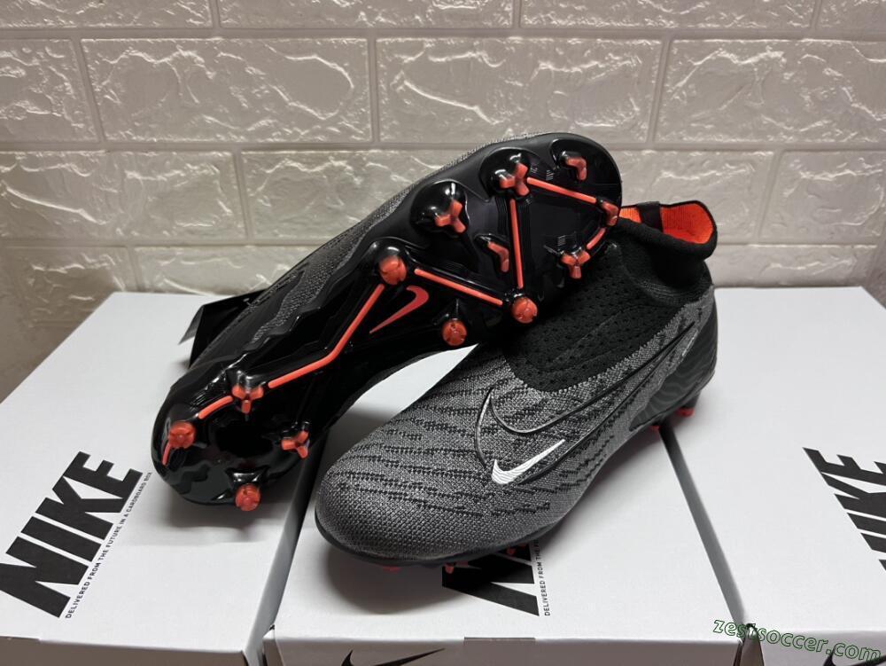 Nike Phantom GX Elite DF FG High-Tops Soccer Cleats - Black/White
