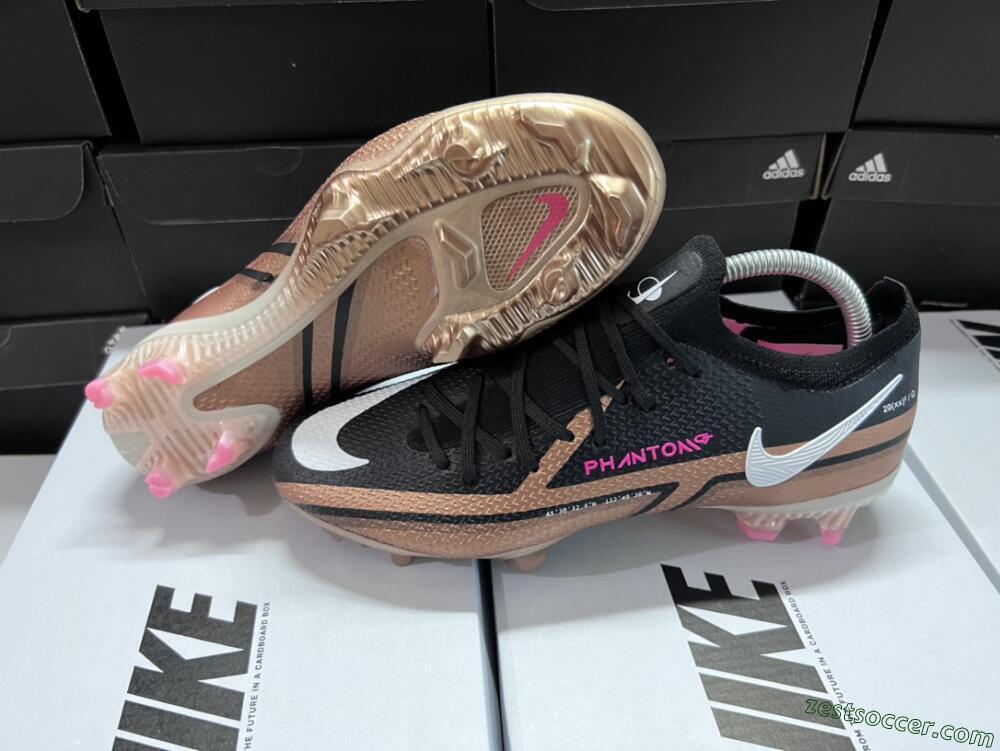 Nike Phantom GT Elite FG Low-Tops Soccer Cleats - Black/Gold/White