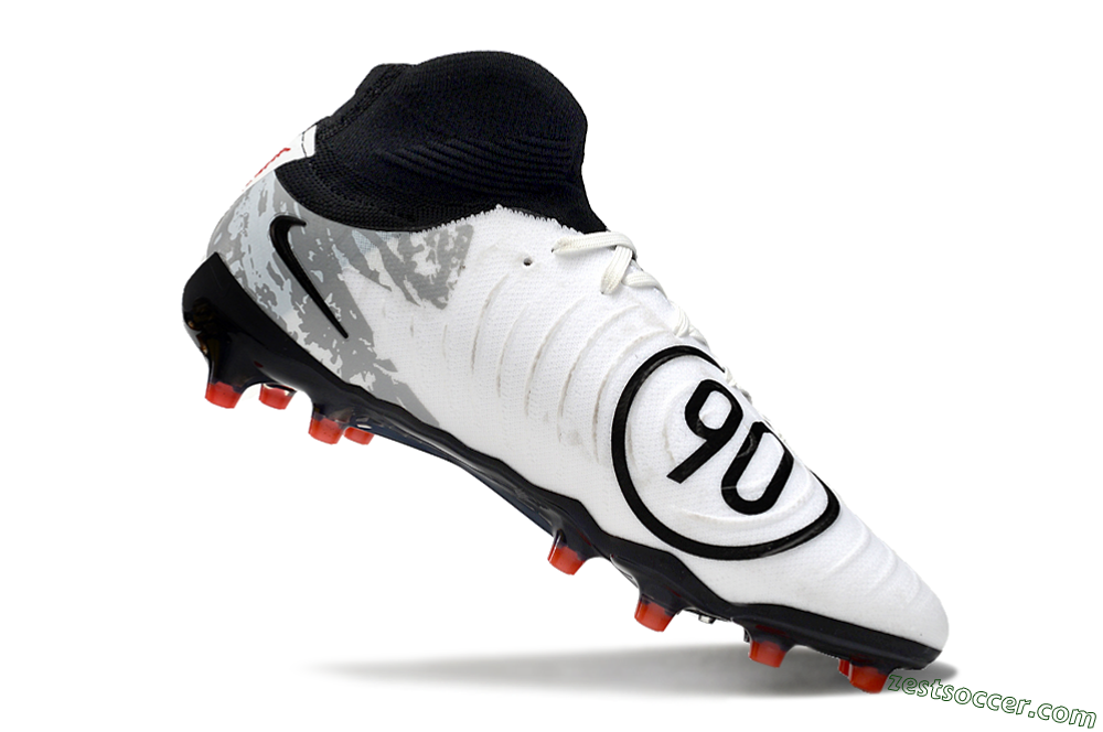 Nike Phantom Luna Elite Total 90 AG Low-Tops Soccer Cleats - White/Black/Orange 4