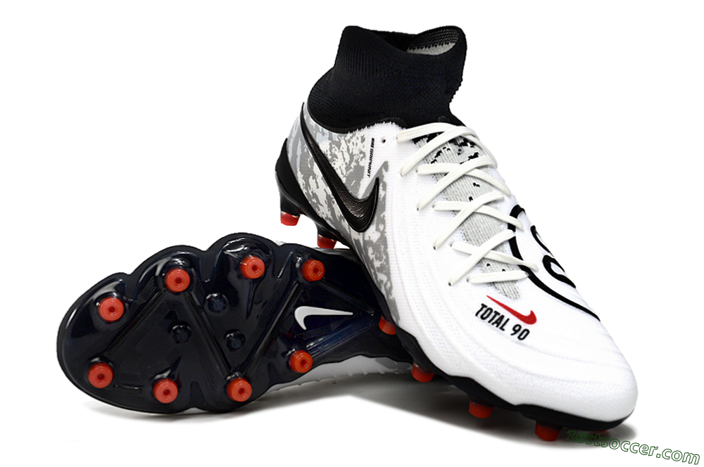 Nike Phantom Luna Elite Total 90 AG Low-Tops Soccer Cleats - White/Black/Orange 3