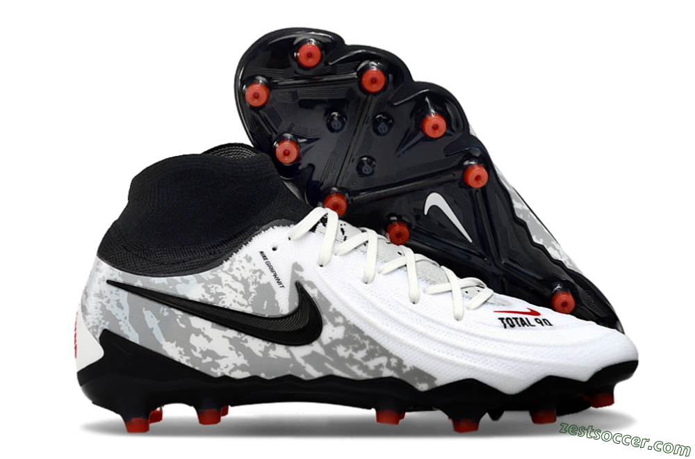 Nike Phantom Luna Elite Total 90 AG Low-Tops Soccer Cleats - White/Black/Orange 0