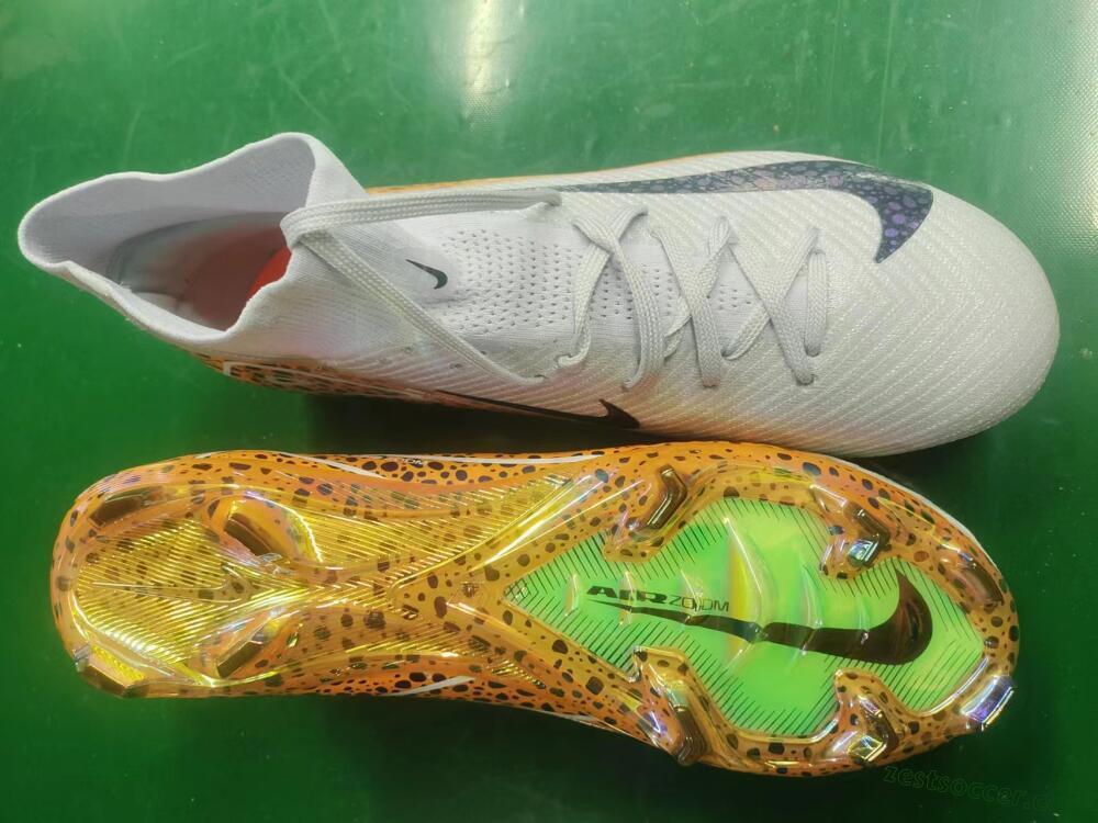 Nike Air Zoom Mercurial Superfly 10 Elite FG High-Tops Soccer Cleats - Grey/Leopard/Gold