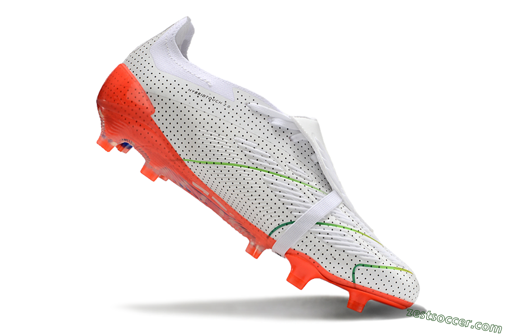 Adidas Predator Elite Foldover Tongue Euphoria FG Low-Tops Soccer Cleats - White/Silver/Blue 4