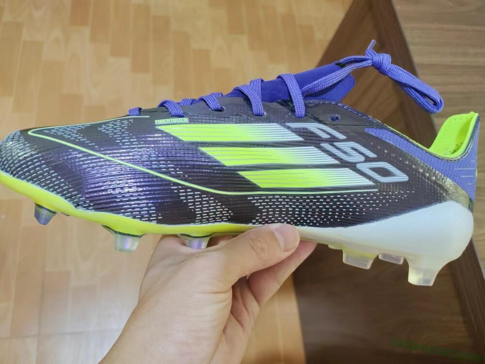 Adidas F50 Adizero FG Low-Tops Soccer Cleats - Purple/Yellow/White