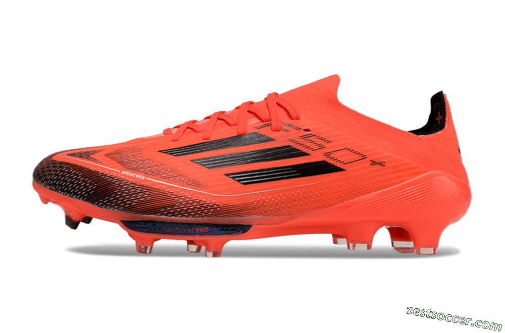 Adidas F50 Lightstrike Pro FG Low-Tops Soccer Cleats - Red/Black/White 2
