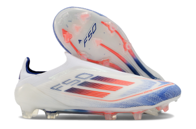 Adidas F50 Elite Laceless FG Low-Tops Soccer Cleats - Blue/Red/Beige