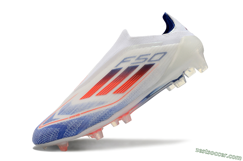 Adidas F50 Elite Laceless FG Low-Tops Soccer Cleats - Blue/Red/Beige 5