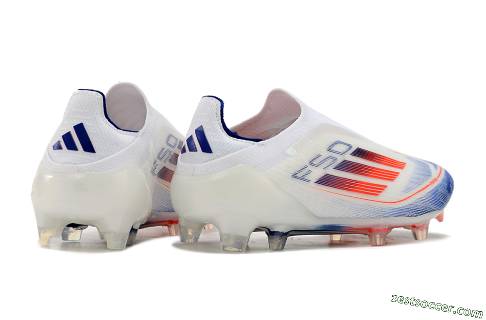 Adidas F50 Elite Laceless FG Low-Tops Soccer Cleats - Blue/Red/Beige 6
