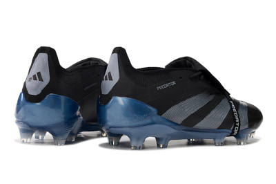 Adidas Predator Elite Tongue FG Low-Tops Soccer Cleats - Black/Silver/Blue