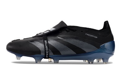 Adidas Predator Elite Tongue FG Low-Tops Soccer Cleats - Black/Silver/Blue