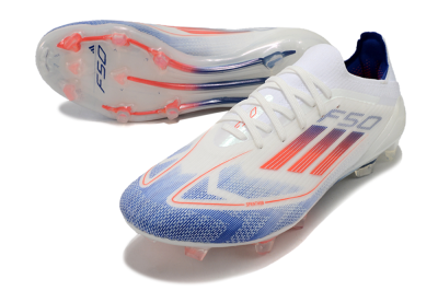 Adidas F50 Elite FG Low-Tops Soccer Cleats - Blue/Red/Beige