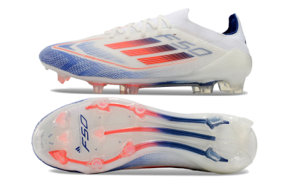 Adidas F50 Elite FG Low-Tops Soccer Cleats - Blue/Red/Beige