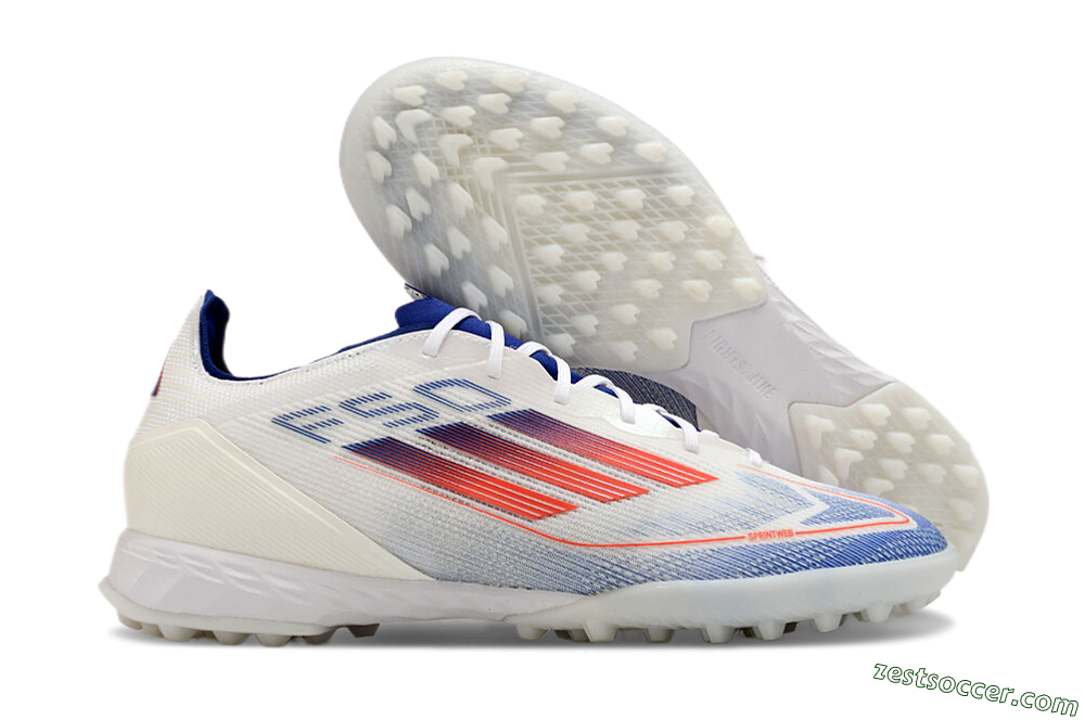 Adidas F50 Pro TF Low-Tops Soccer Shoes - Blue/Red/Beige 0