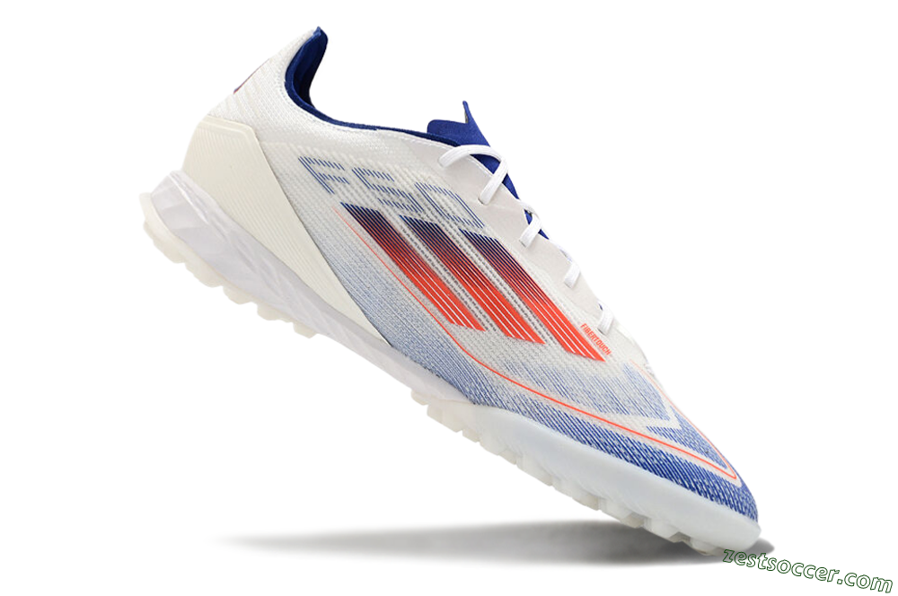 Adidas F50 Pro TF Low-Tops Soccer Shoes - Blue/Red/Beige 4