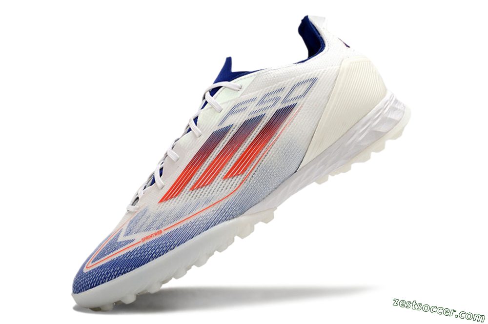 Adidas F50 Pro TF Low-Tops Soccer Shoes - Blue/Red/Beige 5
