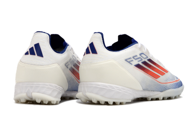 Adidas F50 Pro TF Low-Tops Soccer Shoes - Blue/Red/Beige