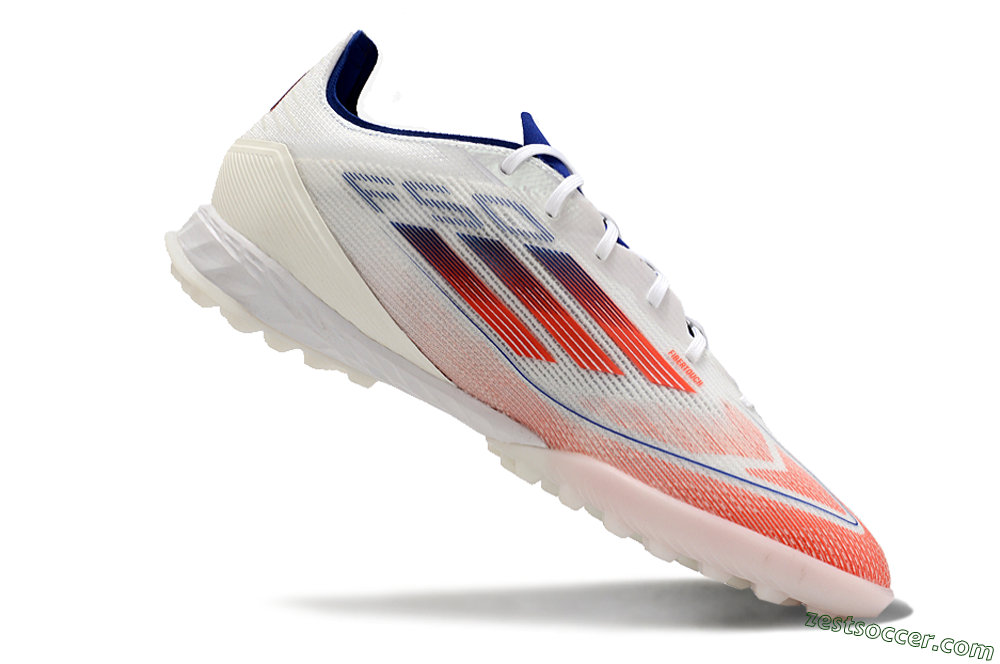 Adidas F50 Pro TF Low-Tops Soccer Shoes - Blue/Red/Beige 4