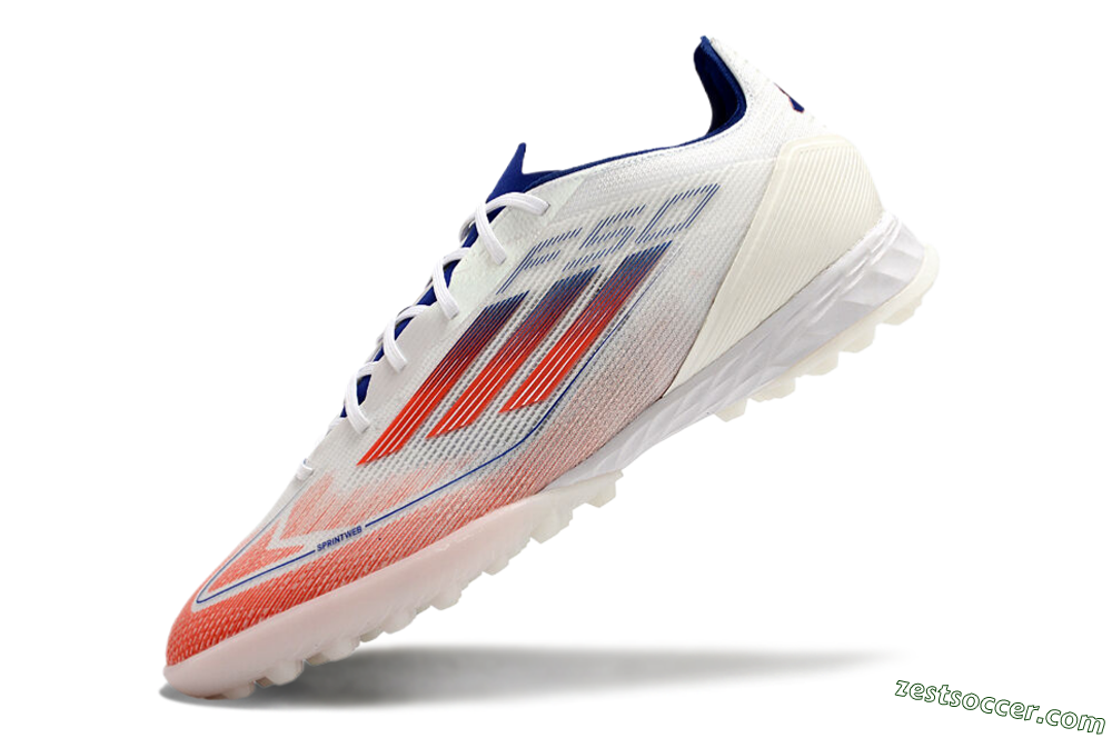 Adidas F50 Pro TF Low-Tops Soccer Shoes - Blue/Red/Beige 5