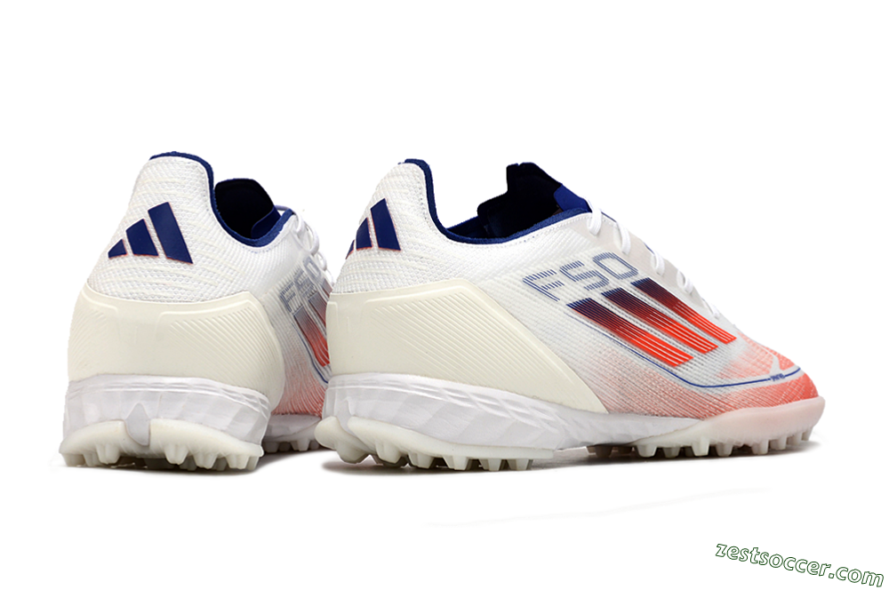 Adidas F50 Pro TF Low-Tops Soccer Shoes - Blue/Red/Beige 6