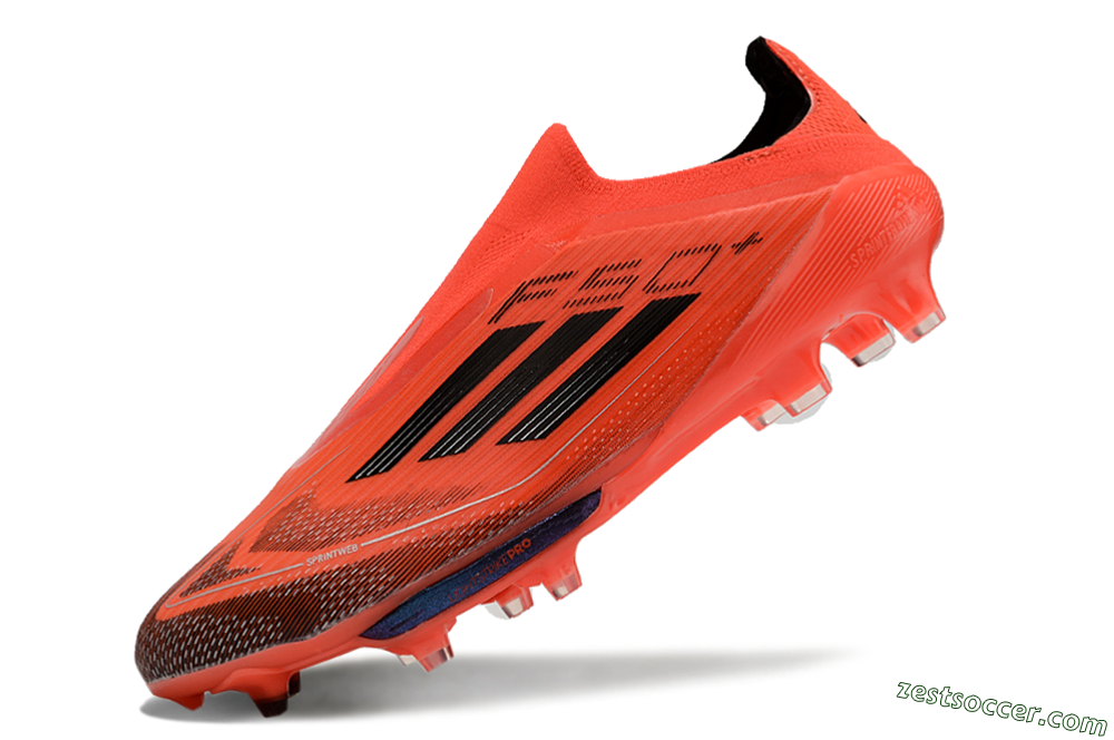 Adidas F50 Lightstrike Pro Laceless FG Low-Tops Soccer Cleats - Red/Black/White 5