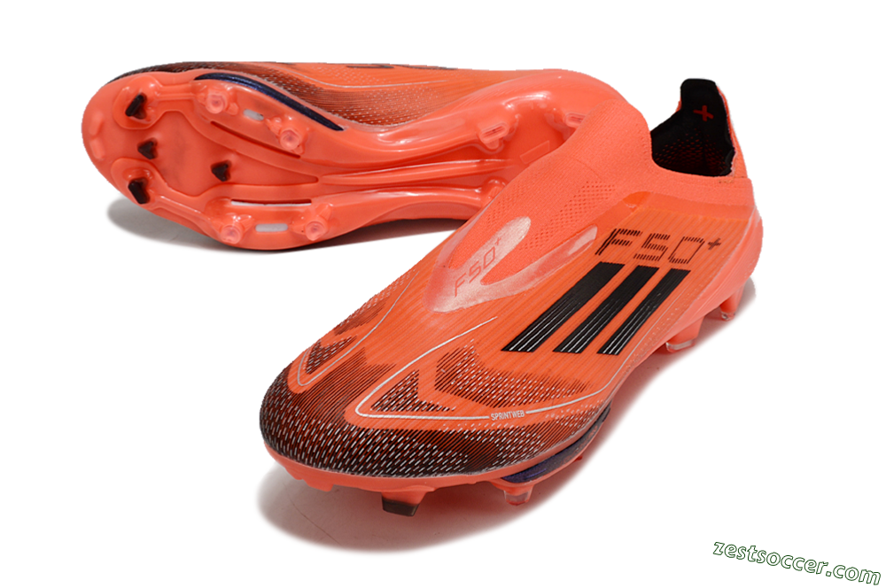 Adidas F50 Lightstrike Pro Laceless FG Low-Tops Soccer Cleats - Red/Black/White 3
