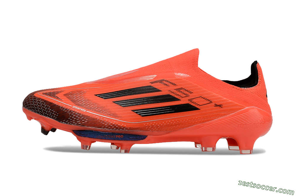 Adidas F50 Lightstrike Pro Laceless FG Low-Tops Soccer Cleats - Red/Black/White 2