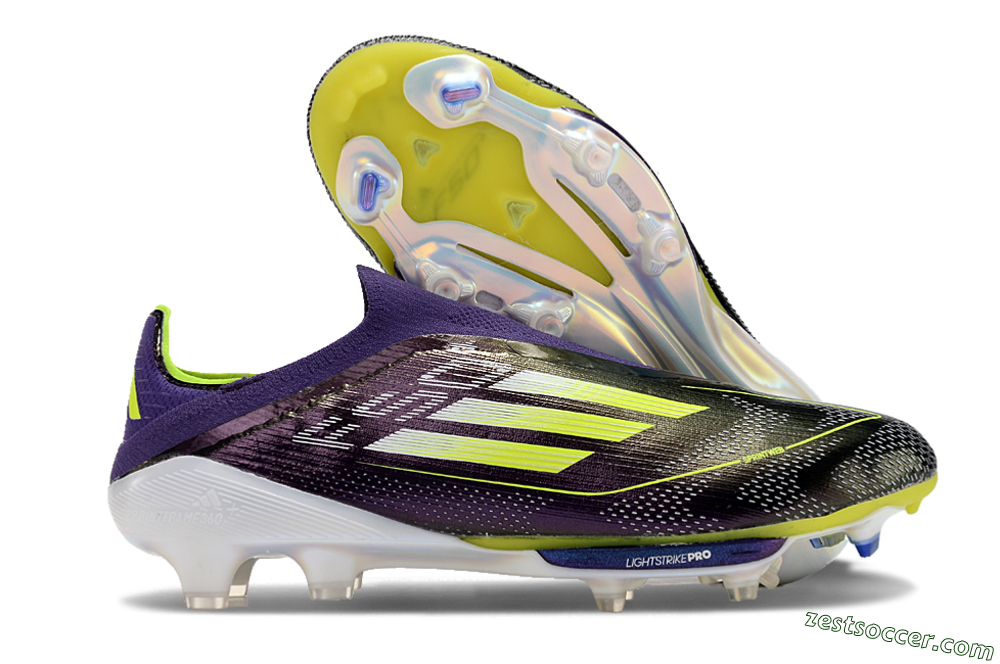 Adidas F50+ Lightstrike Pro FG Low-Tops Soccer Cleats - Purple/Yellow/Blue 0