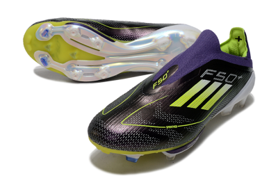 Adidas F50+ Lightstrike Pro FG Low-Tops Soccer Cleats - Purple/Yellow/Blue