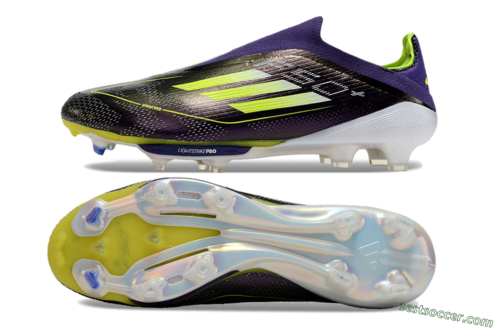 Adidas F50+ Lightstrike Pro FG Low-Tops Soccer Cleats - Purple/Yellow/Blue 1