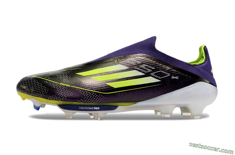 Adidas F50+ Lightstrike Pro FG Low-Tops Soccer Cleats - Purple/Yellow/Blue 2