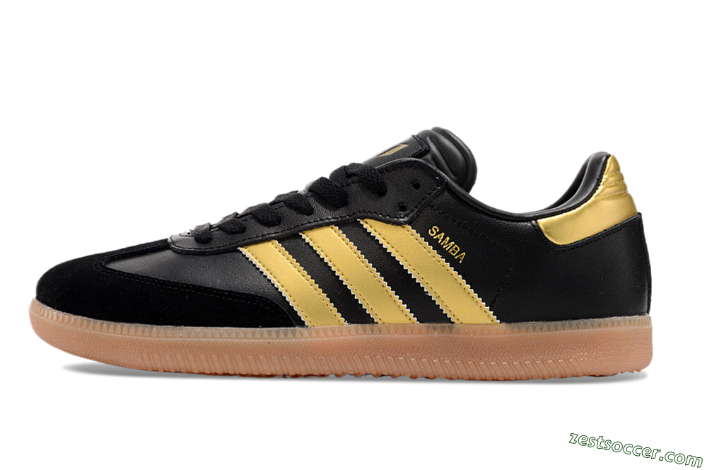 Adidas Samba Messi Indoor IC Low-Tops Soccer Shoes - Black/Gold/Brown 2