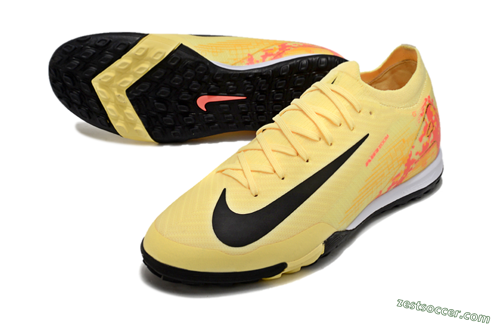 Nike Air Zoom Mercurial Vapor 16 Elit TF Low-Tops Soccer Shoes - Yellow/Black/Red 3