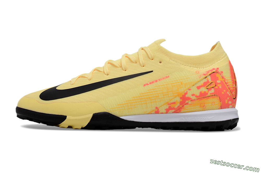 Nike Air Zoom Mercurial Vapor 16 Elit TF Low-Tops Soccer Shoes - Yellow/Black/Red 2