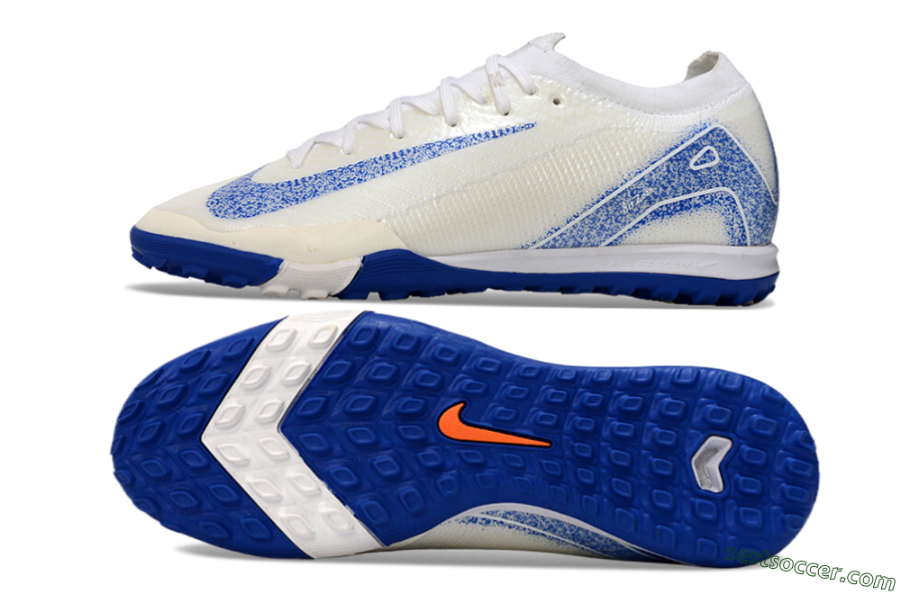 Nike Air Zoom Mercurial Vapor 16 Elit TF Low-Tops Soccer Shoes - White/Racer Blue 1