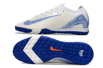 Nike Air Zoom Mercurial Vapor 16 Elit TF Low-Tops Soccer Shoes - White/Racer Blue