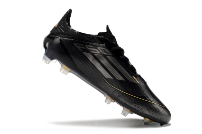 Adidas F50 Elite FG Low-Tops Soccer Cleats - Black/Silver/Gold