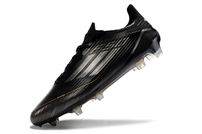 Adidas F50 Elite FG Low-Tops Soccer Cleats - Black/Silver/Gold